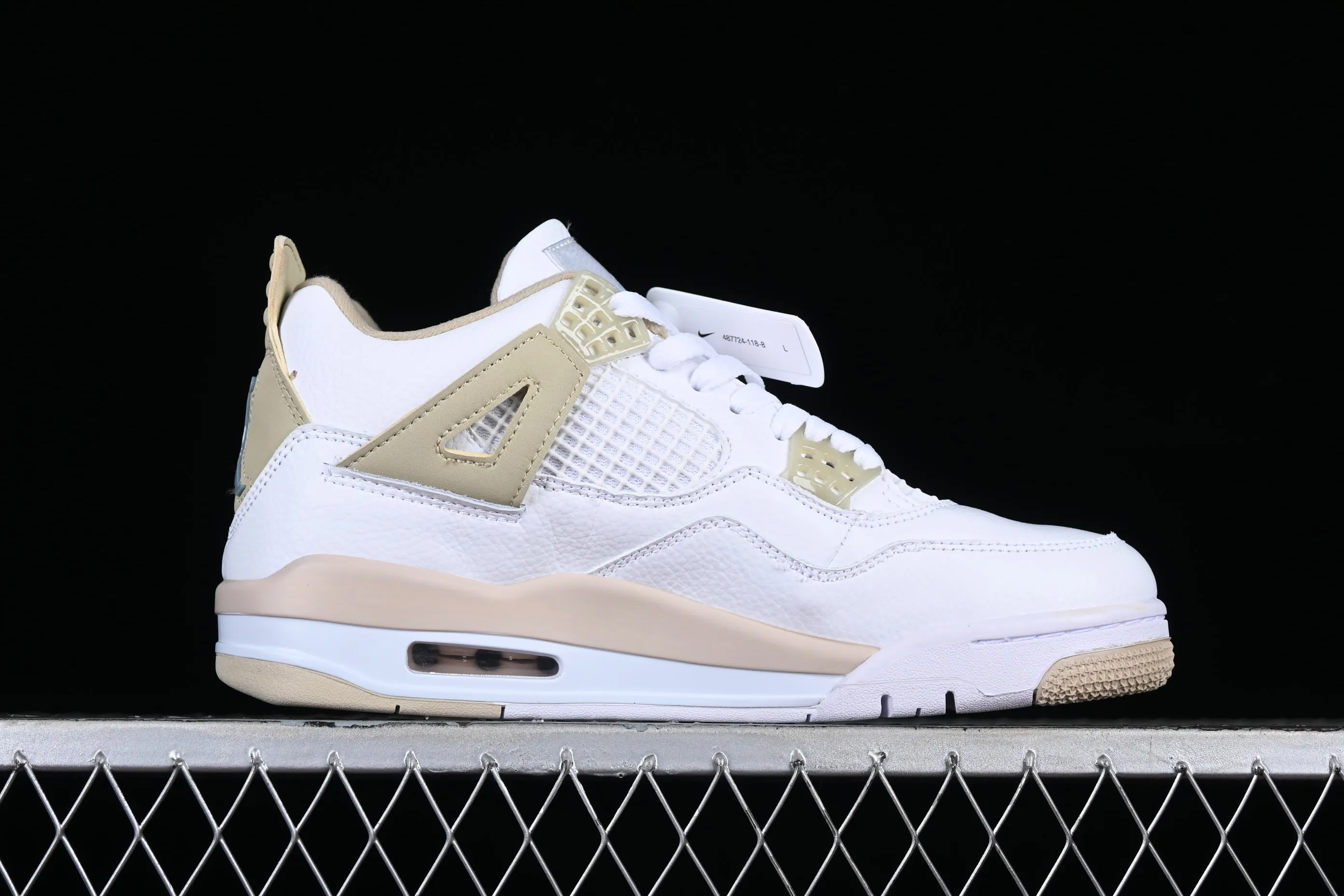All categories Air Jordan Jordan series basketball shoes Air Jordan 4 Air Jordan 4 Retro "Linen" AJ4 Joe 4 sand color basketball shoes 487724-118